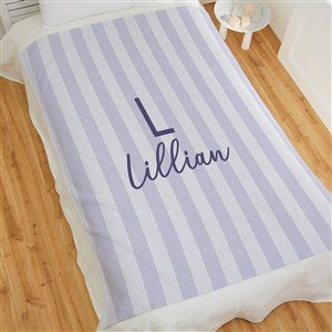 Delicate Stripes Personalized 50x60 Sweatshirt Girl Blanket - 32268-SW