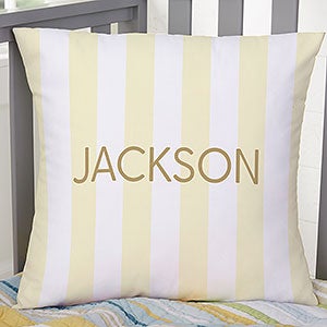 Delicate Stripes Personalized Boy 18  Velvet Throw Pillow - 32270-LV