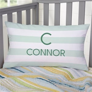 Delicate Stripes Personalized Boy Lumbar Throw Pillow - 32270-LB