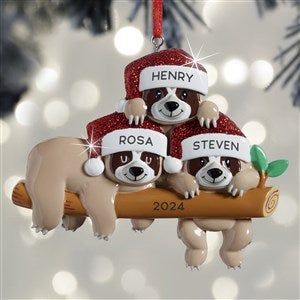 Sloth Family Personalized Ornament - 3 Name - 32291-3