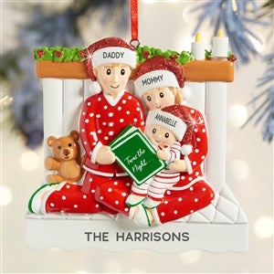 Story Time Personalized Family Ornament - 3 Names Light Skin Tone - 32292-3