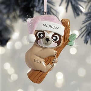Baby Sloth Pink Personalized Ornament - 32295