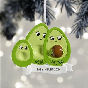 Expecting Avocado Personalized Ornament - 3 Names - 32300-3