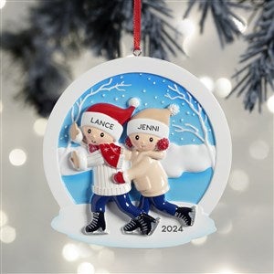 Ice Skating Personalized Couples Ornament - Light Skin Tone - 32301-L