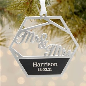 Engraved Happily Ever After Glass Heart Ornament Personalized Wedding Ornament Couples Gift Engagement Gift Bride and Groom -pgs8109154H