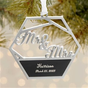 Personalized Newlywed Clear Ornament - Amour Daydream Studio