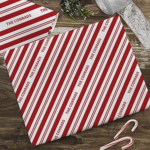 Candy Cane Lane Personalized Wrapping Paper Roll - 32312