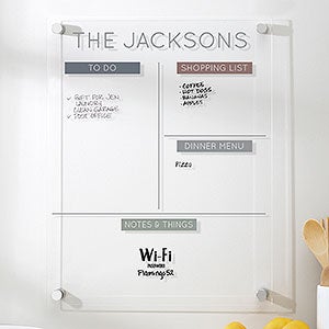 Personalized Clear Acrylic Message Board - Vertical - 32335-V