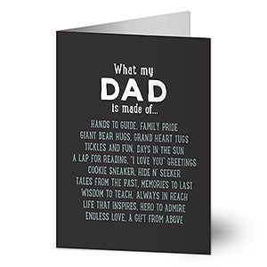 What Dads Are Made Of Personalized Greeting Card - Signature - 32341