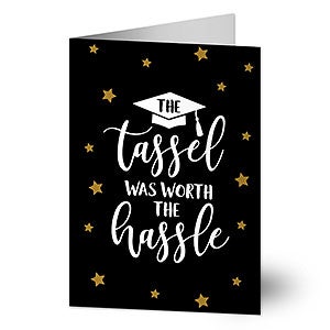Tassel Was Worth The Hassle Personalized Greeting Card - Signature - 32349