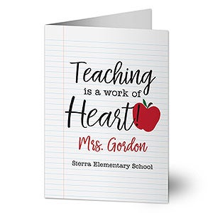 Inspiring Teacher Personalized Greeting Card - Signature - 32354