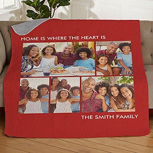 Picture Perfect Personalized 50x60 Quilted Photo Blanket - 5 Photo - 32356-5