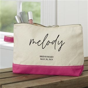 Drawn Together By Love Personalized Pink Makeup Bag - 32373-P