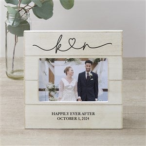 Drawn Together By Love Personalized Wedding Shiplap Frame - 4x6 Horizontal - 32375-4x6H