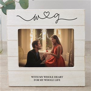 Drawn Together By Love Personalized Wedding Shiplap Frame - 5x7 Horizontal - 32375-5x7H