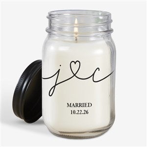 Drawn Together By Love Personalized Farmhouse Candle Jar - 32376