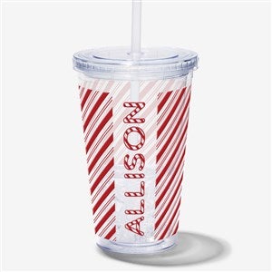 Candy Cane Lane Personalized 17 oz. Insulated Acrylic Tumbler - 32402-P