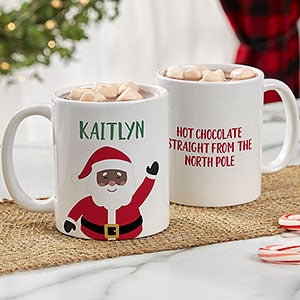 Santa Character Personalized Christmas Mug 11 oz.- White - 32407-S