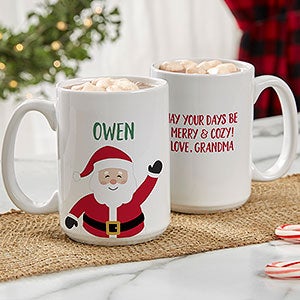 Santa Character Personalized Christmas Mug 15oz White - 32407-L