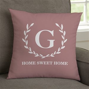 Laurel Wreath Personalized 14x14 Throw Pillow - 32430-S
