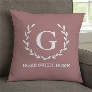 Laurel Wreath Personalized 14x14 Velvet Throw Pillow - 32430-SV