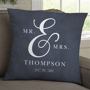 Moody Chic Personalized Wedding 18x18 Throw Pillow - 32431-L