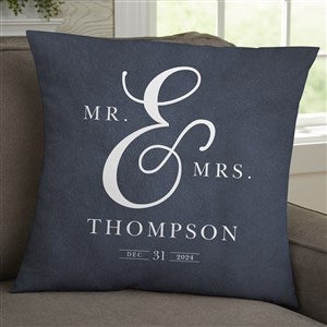 Moody Chic Personalized Wedding 18x18 Velvet Throw Pillow - 32431-LV