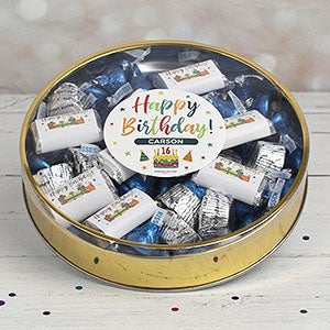 Bold Birthday Celebration Personalized Large Hersheys & Reeses Mix Tin - 32448D-L