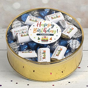 Bold Birthday Celebration Personalized Extra Large Hersheys & Reeses Mix Tin - 32448D-XL