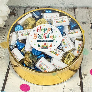Bold Birthday Celebration Personalized Extra Large Hersheys & Reeses Mix Tin - 32448D-XL