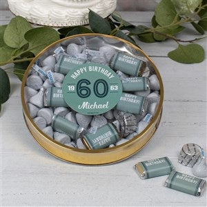 Modern Birthday For Him Personalized Large Hersheys & Reeses Mix Tin - 32455D-L