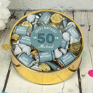 Modern Birthday For Him Personalized Extra Large Hersheys  Reeses Mix Tin - 32455D-XL