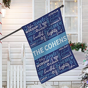 Hanukkah Personalized House Flag - 32471