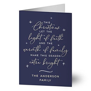 Religious Typography Personalized Holiday Card - Premium - 32488-P