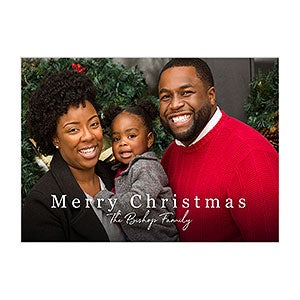 Photo & Message Personalized Holiday Card - Premium - 32491-P