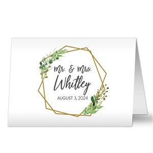 Geo Prism Personalized Wedding Greeting Card- Signature - 32501