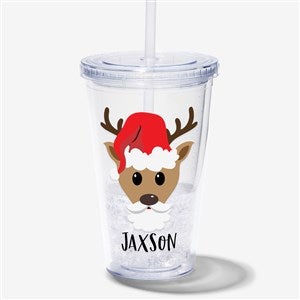 Build Your Own Reindeer Personalized 17 oz. Acrylic Insulated Tumbler for Boys - 32504-B