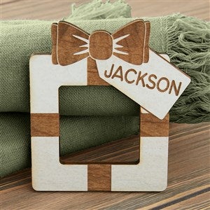 Personalized Wooden Christmas Napkin Rings - Whitewashed - 32505-W