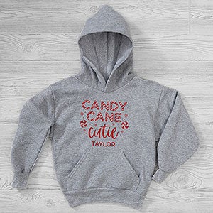 Candy Cane Lane Personalized Hanes Kids Hooded Sweatshirt - 32512-YHS