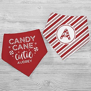Candy Cane Lane Personalized Bandana Bibs - 32514-BB