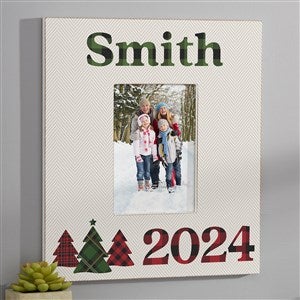 Plaid & Print Christmas Year Personalized Wall Picture Frame Vertical - 32521-WV