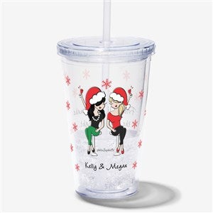 Christmas Best Friends philoSophies® Personalized 17 oz.  Insulated Tumbler - 32522