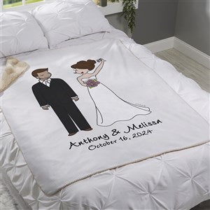 Wedding Couple philoSophies Personalized 60x80 Sherpa Blanket - 32529-SL