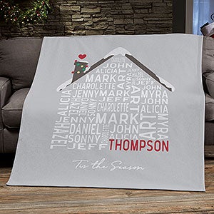 Christmas Family House Personalized 50x60 Sweatshirt Blanket - 32539-SW