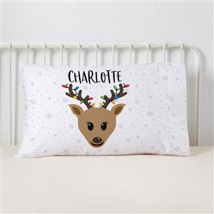 Build Your Own Girl Reindeer Personalized 20 x 31 Pillowcase - 32559-F