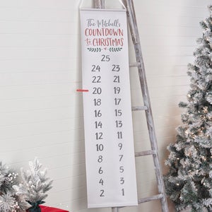 Christmas Countdown Advent Calendar Personalized Banner - 32560