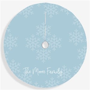 Elegant Snowflake Personalized Christmas Tree Skirt - 32569