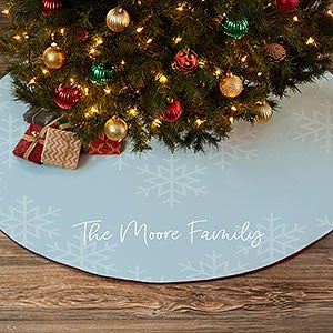 Elegant Snowflake Personalized Christmas Tree Skirt - 32569