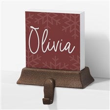 Elegant Snowflake Personalized Stocking Holder - 32572