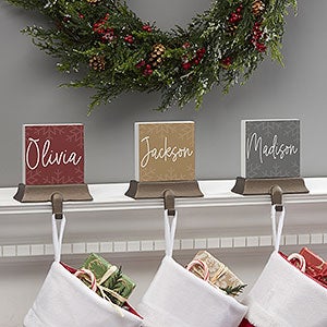 Elegant Snowflake Personalized Stocking Holder - 32572